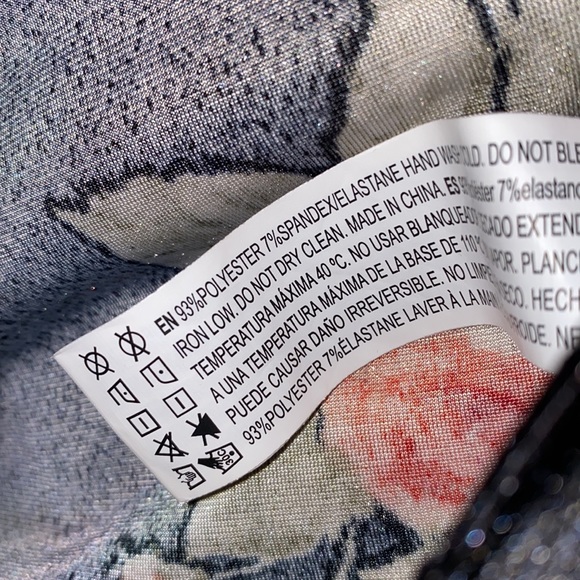 Forever 21 Small Black Floral Velvet Mini Dress - Picture 8 of 10